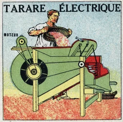 Elverktyg: tvärsnitt av en elektrisk tarare. Anonym illustration från 1925. Privat samling.