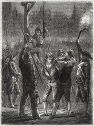 Avrättning av Thomas de Mahy (1744-1790), markis de Favras - Paris, den 19 februari