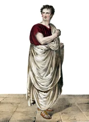 Felicity-Auguste Saillot dit Desmousseaux Fransk skådespelare (1785 -1854) i rollen som Roscius i "" Sylla"" av Etienne de Jouy (1764-1846)