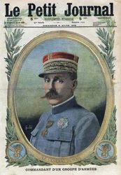 Första världskriget 1914-1918 (kriget 14-18). Porträtt av general Auguste Dubail (1851-1934). I "" Le Petite Journal"", den 5/03/1916. Privat samling