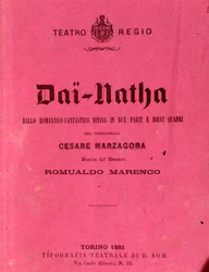 Första sidan av notblad Dai-Natha, balett av Romualdo Marenco