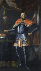 Frederic V du Palatinat (Frederic V de Wittelsbach Simmern, prince electeur et comte palatin du Rhin, roi de Boheme) - Frederick V (1596-1632), kurfurst Palatine - Anonym - ca. 1620-1630 - Olja på duk - 239x140 - Privat samling
