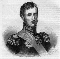 Fredrik Vilhelm II av Preussen - Porträtt av Fredrik Guillaume II (Frederik Vilhelm) (1744-1797), kung av Preussen - Gravyr i "Histoire des Girondins" av Alphonse de Lamartine (1790-1869) 1865-1866 - Privat samling