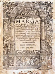 Frontispice av Margarita Philosophica (träsnitt