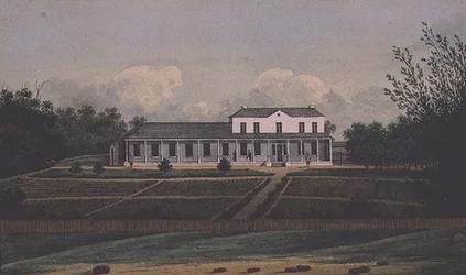 Government House, Sydney, från baksidan (akvarell)