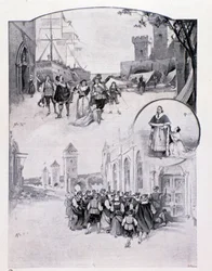 Illustration till operan La cortigiana av Antonio Scontrino, spelad i Milano 1896