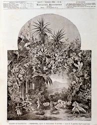 Illustration till operan Parsifal av Wagner, representerad 1882 på teatern i Bayreuth
