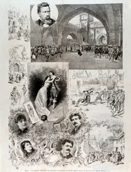 Illustrationer till Marion Delorme, opera av Ponchielli, på teatro alla Scala
