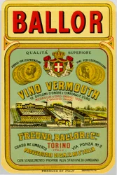 Italiensk reklam för vermouth alkohol, sent 1800-tal