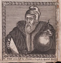 John Dee (1527-1609) - Anonymt verk, gravyr