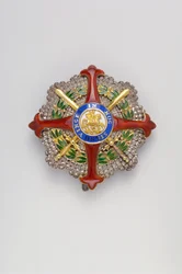 Kingdom of the Two Sicilies - Order of Saint George of the Reunion: plakett av ett stort riddarhalsband - ca. 1819