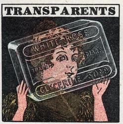 Ljusspridning: genomskinliga kroppar korsas lätt av ljus. Anonym illustration från 1925. Privat samling.