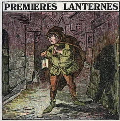 Ljuskällor: de första lyktorna under tidig medeltid. Anonym illustration från 1925. Privat samling.