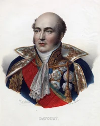 Louis Nicolas (Louis-Nicolas) Davout (1770-1823), marskalk av Frankrike - Anonym - 1835 - Litografi, akvarell - 32x24 - Privat samling