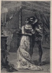 Lucrezia Borgia med sin första make Giovanni Sforza d
