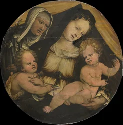 Madonna med barnet, Johannes Döparen och den heliga Clara