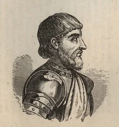 Matteus enligt Visconti (Mathieu II Visconti) - Matteo II Visconti - 1319-1355 - gravyr -