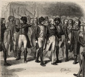 Maximilien Robespierre och hans medanklagade arresterades i konventet 1794 Privat lim