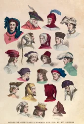 Herrfrisyrer i Paris under 1300- och 1400-talet: herrhattar och huvudbonader