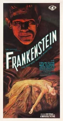 Filmaffisch ""Frankenstein"" - Anonym. Färglitografi