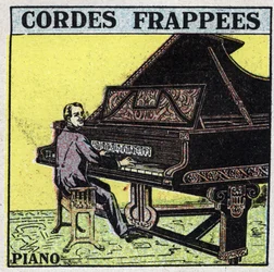 Musikinstrument: slagna stränginstrument. En pianospelare. Anonym illustration från 1925. Privat samling.
