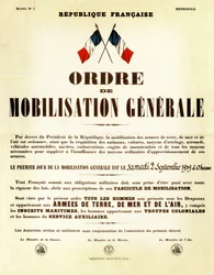Order om mobilisering i Frankrike den 2 september