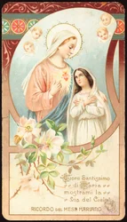 Our Lady Protecting and Guiding the Way to Heaven Fromma bild. 1900-talets privata samling