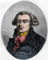 PIERRE VICTORIEN VERGNIAUD Fransk revolutionär statsman - Porträtt av Pierre Victorien Vergniaud (1753-1793), fransk politiker Girondin - Gravyr från 1863 i "Den röda boken - Histoire De L