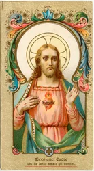 Fromma bild: Sacred Heart (kromolitografi)