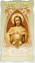 Fromma bild: Sacred Heart (kromolitografi)