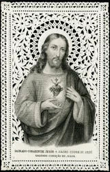 Fromma bild: Jesus med heligt hjärta (gravyr)