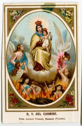 Fromma bild: Our Lady of Mount Carmel (kromolitografi)