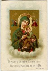 Fromma bild: Our dear lady of Perpetual Help (kromolitografi)