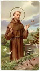 Fromma bild: Saint Francis of Assisi (kromolitografi)