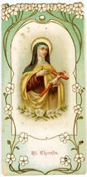 Fromma bild: Heliga Therese av Jesusbarnet och det heliga ansiktet (kromolitografi)