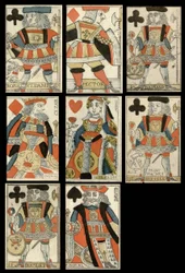 Spela kort med historiska figurer.