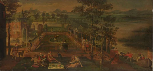 Lustgården, ca 1590 (olja på pannå)