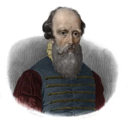 Porträtt av Bernard Palissy (1510 - 1589) i "" Porträtt och historia av användbara män: män och kvinnor i alla länder och alla förhållanden, som förvärvade rättigheter till mäns erkännande" publicerad och propagerad av Society Montyon och Franklin i 1