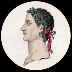Porträtt av Caius Caesar Germanicus känd som Caligula (12-41), romersk kejsare. Gravyr av 1800-talet. Milanese