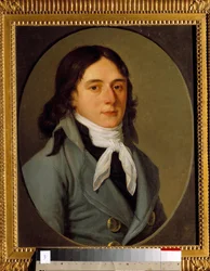 Porträtt av Camille Desmoulins (1760-1794), publicist och politiker Anonym målning