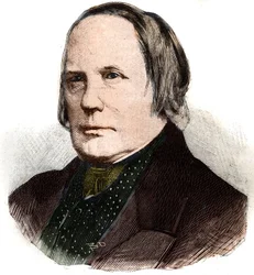 Porträtt av Edgar Quinet (1803-1875), fransk författare och historiker. Gravyr i "" Le Peute Parisien""