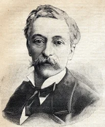 Porträtt av Edouard Lockroy (1838-1913), fransk politiker. Gravyr i "" Le Petit Parisien"" 1893.