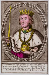 Porträtt av Edward II (1284-1327) kung av England, Privee Collection