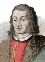 Porträtt av Ferdinand II av Aragon kallad katolik (1452-1516). Gravyr av 1800-talet. Milanese