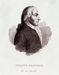Porträtt av Francesco Durante (1684-1755) italiensk kompositör efter målning. 1800-talet. Milanesisk privatsamling