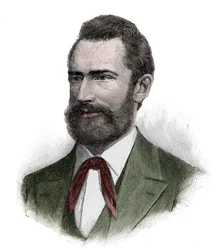 Porträtt av Frederich Wilhelm Ludwig Leichhardt (1813-1848?) preussisk (tysk) upptäcktsresande och naturforskare - Ludwig Leichhardt, preussisk upptäcktsresande och naturforskare i Australien
