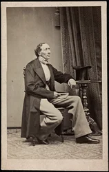 Porträtt av H.C. Andersen (1805-1875), anonym . Fotografi, ca 1865. Privat samling