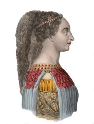 Porträtt av Isotta degli Atti - italiensk renässanskvinna - 1433-1474 -