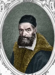 Porträtt av Jacopo Palma il Vecchio (gammal eller gammal