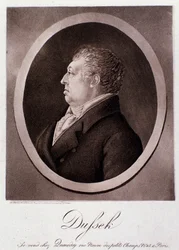 Porträtt av Jan Ladislav Dussek (gravyr)